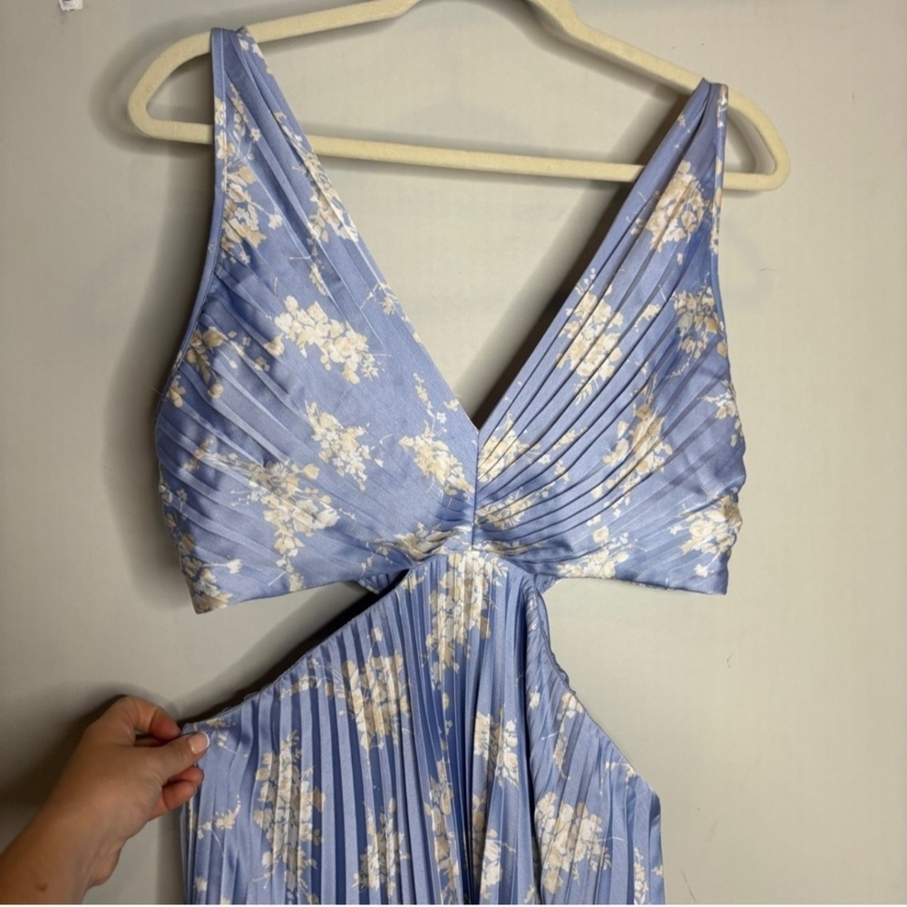 Abercrombie & Fitch Blue Floral Long Sleeve Dress - Picture 2 of 7